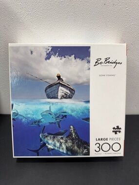 Buffalo Games Bo Bridges Gone Fishing 300 Large Piece Jigsaw Puzzle  SALE🔴3/$25